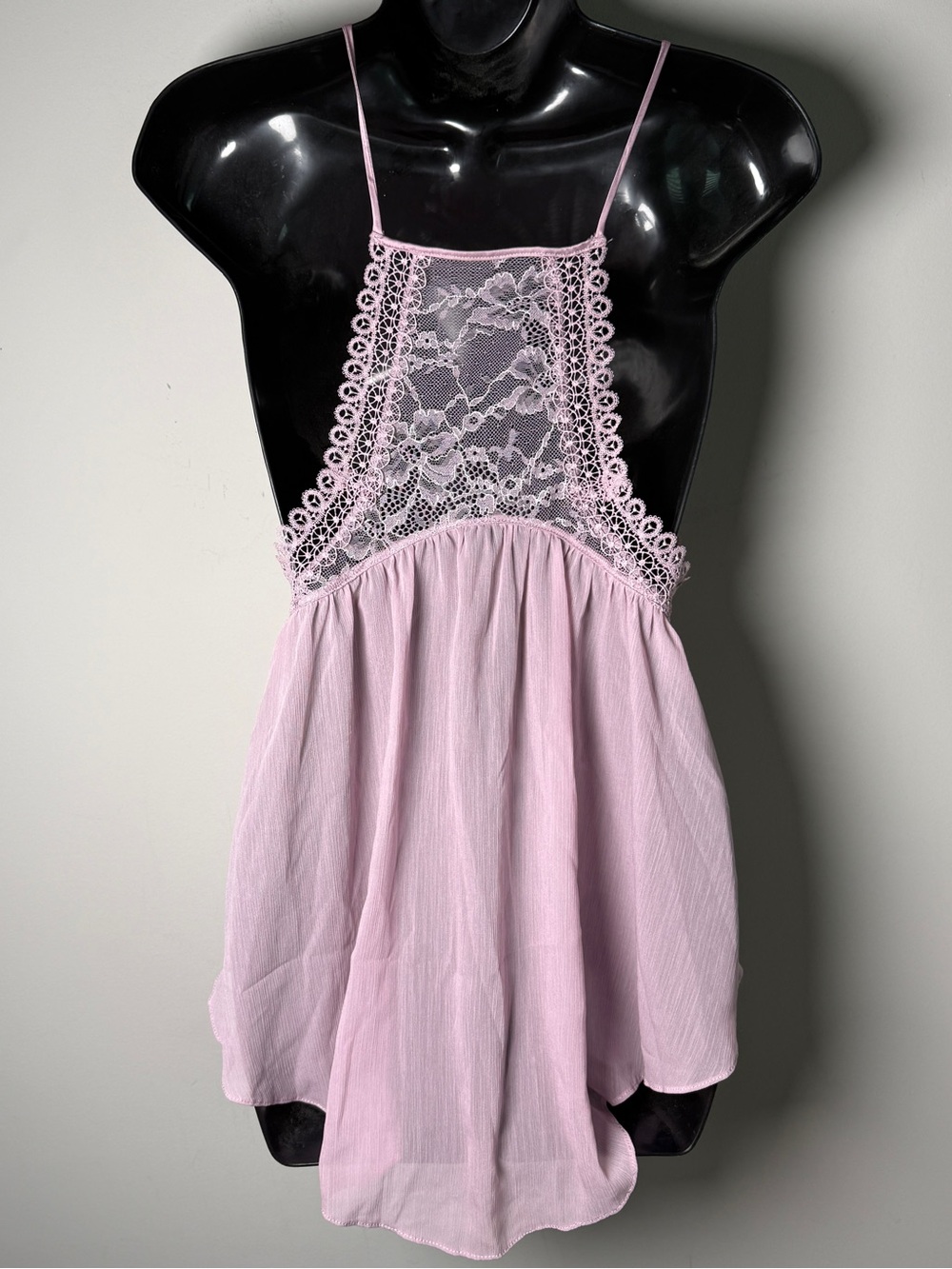 Victoria’s Secret Lace Babydoll Slip Dress Coquette Y2K Romantic Lingerie Pink S - Picture 3 of 6